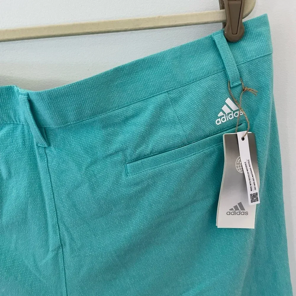 Adidas Shorts Golf Crosshatch Men’s Size 40 Semi Mint Green Performance NWT